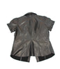 The Softest Black Leather Blouse