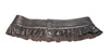 Expresso Brown Ruffled Leather Belt