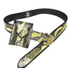 Green Snakeskin Print Wrapped Leather Belt with Small Matching Pouch