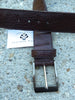 Brown 1.75" Wide Cut-Edge Leather Belt