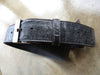 Grey 1.5" Wide Cut-Edge Leather Belt